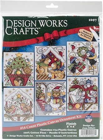 Design Works Crafts Home for Christmas Cross Stitch Ornament Kit, 3-1/2