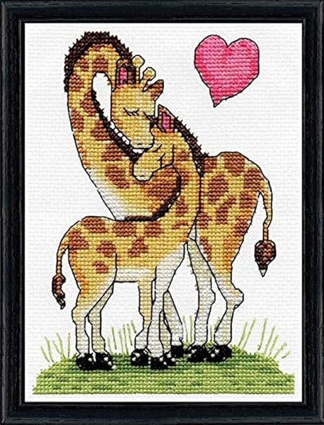 Design Works Crafts Counted Cross Stitch Kit, Giraffe Love, by The Yard