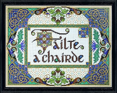 Tobin Failte a Chairde (Welcome Friends), x 10' Counted Cross Stitch Kit, Multicolor