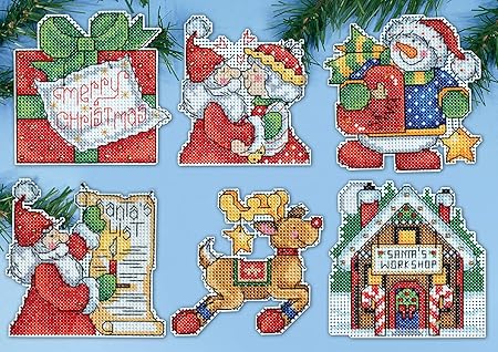 Tobin Santas Workshop Makes Cross Stitch Ornament Kit, 3