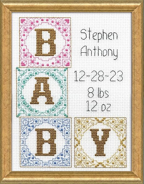 Design Works Crafts Baby Blocks Counted Cross Stitch Kit