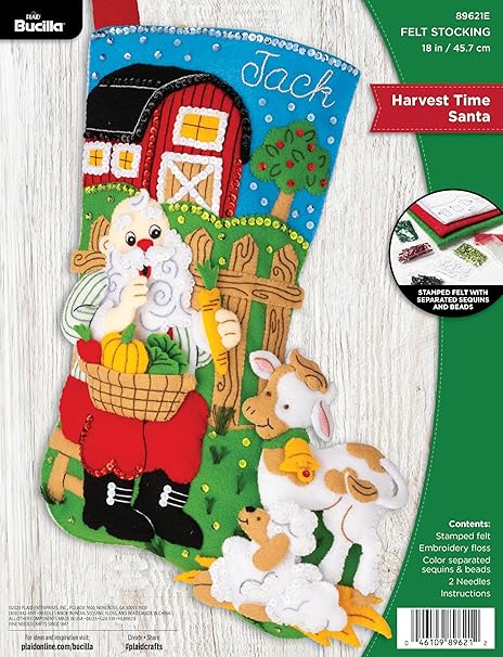 Bucilla, Harvest Time Santa, Felt Applique 18