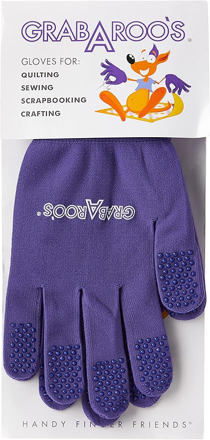 File Gloves Plus Grabaroo's Gloves, Large, Purple