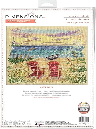 Dimensions 70-35412 Outer Banks Counted Cross Stitch Kit for Beginners, 13