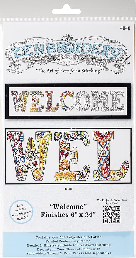 Design Works Crafts Inc. Design Works Zenbroidery, Welcome, 6