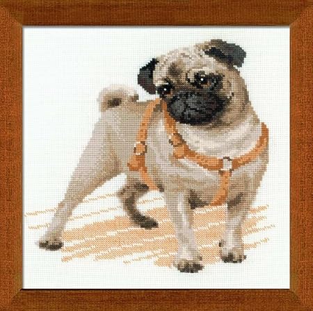 RIOLIS - Pug Dog 1176, Dogs Cross Stitch Kits 9,84