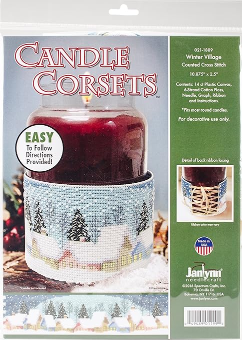 Janlynn Winter Village Counted Cross Stitch Kit, Multicolored