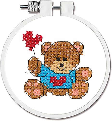 Janlynn 021-1815 Kid Bear & Balloon Stamped Cross Stitch Kit, 3