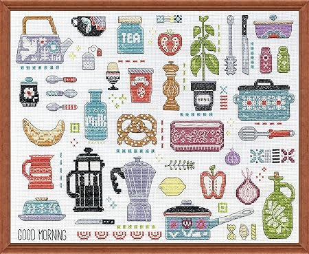 Design Works Crafts Retro Kitchen Counted Cross Stitch Kit