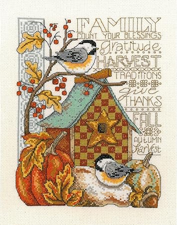 M & R Technologies Family Blessing Counted Cross Stitch Kit, Multi-Colored