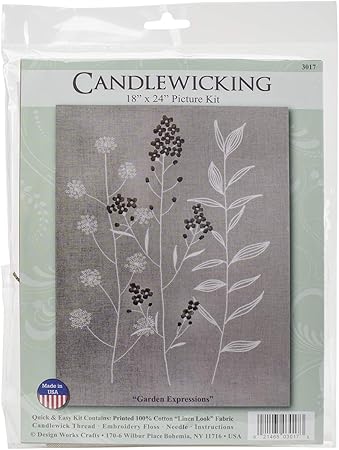 Design Works Crafts 3017 Garden Expressions Candlewick Kit, 18 by 24