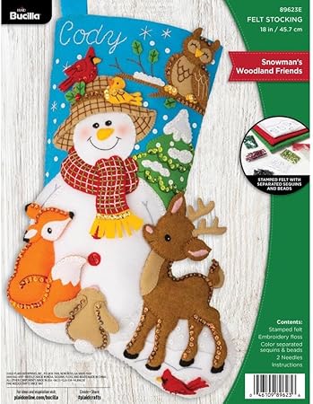 Bucilla, Snowman Woodland Friends, Felt Applique 18