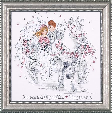 Tobin Wedding Carriage, x 12' Counted Cross Stitch Kit, Multicolor