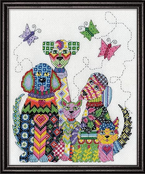 Design Works Crafts Patchwork Dogs Counted Cross Stitch Kit, Various