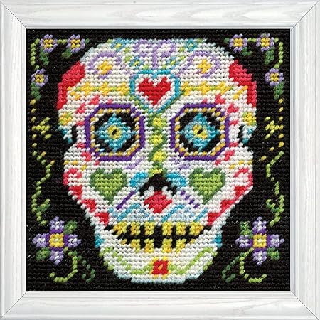 Design Works Crafts Sugar Skull Needlepoint Kit, Multicoloured