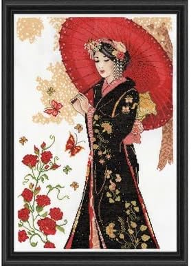 Design Works Crafts Counted Cross Stitch Kit, Red Parasol