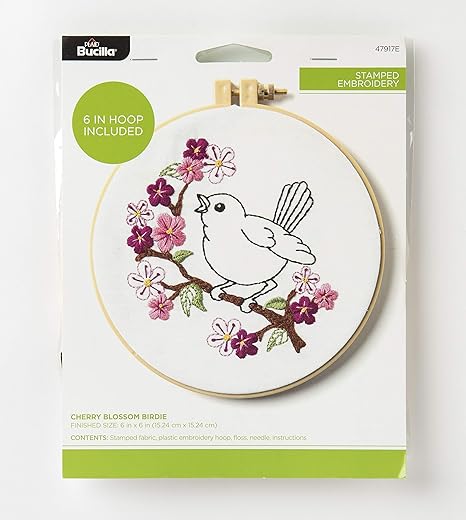 Bucilla 47917E Stamped Embroidery Kit, 6