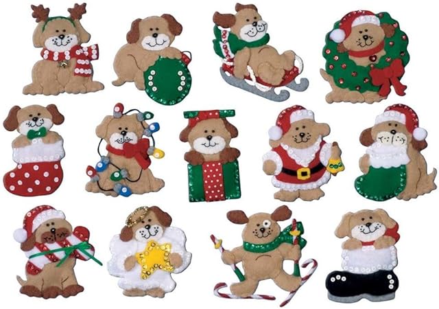 Design Works Crafts Lots of Dogs Felt Ornament Kit, Multi