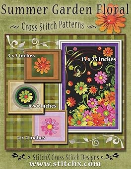 Summer Garden Floral Cross Stitch Patterns