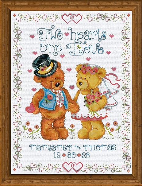 Design Works Crafts Two Hearts Counted Cross Stitch Kit, Multi