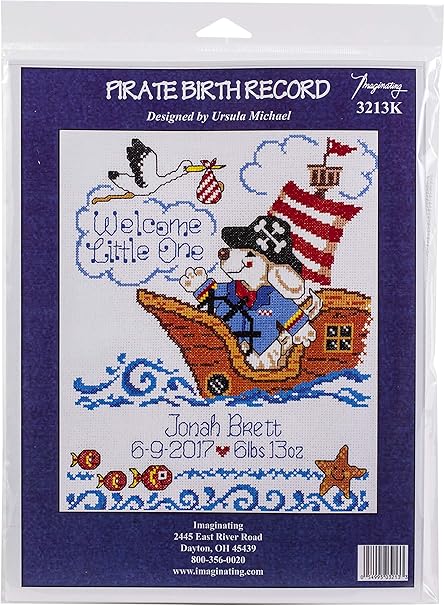 Imaginating Counted Cross Stitch, Pirate Birth Record