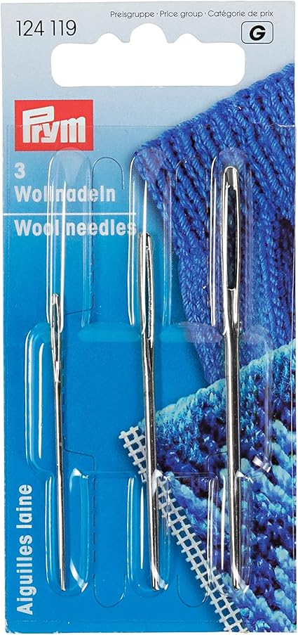 Prym Wool, Assorted, 3 pc Hand Needles, 4.5 x 2 x 0.2 cm, Silver