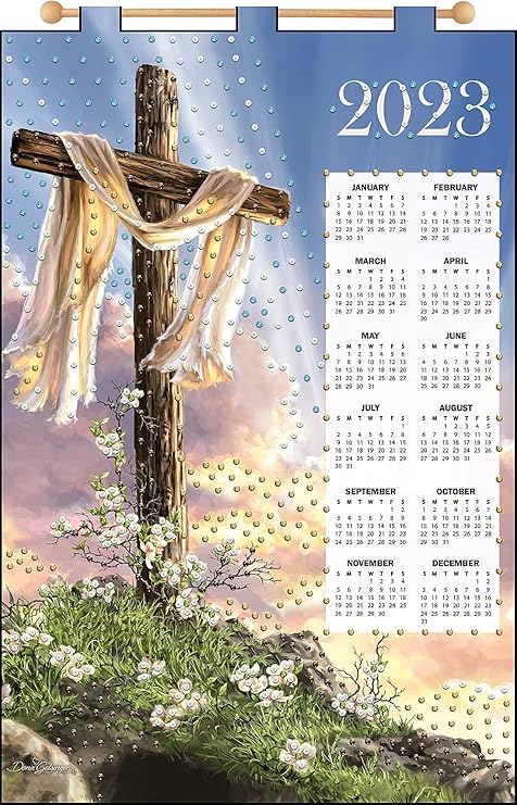 Design Works Crafts 2023 Sequin Calendar Kit, He is Risen