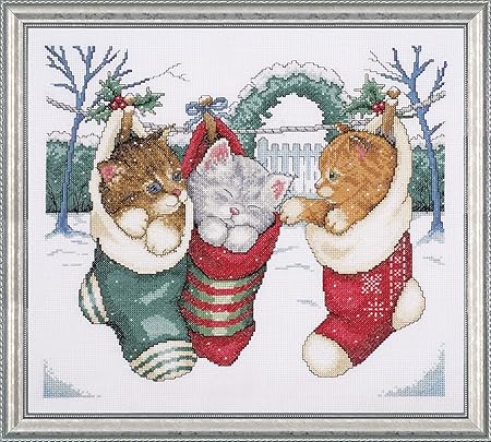 Tobin Cozy Kittens Cross Stitch Kit, 12