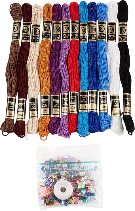 Design Works Crafts 4024 Zenbroidery Jewel 12 Skein Floss Pack, Multicolor