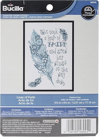 Bucilla My 1st Stitch Counted Cross Stitch Kit (5 by 7-Inch), Leap of Faith