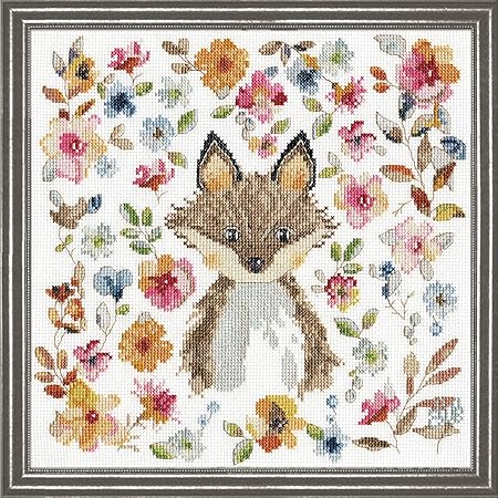 Design Works Crafts Watercolor Fox Counted Cross Stitch Kit