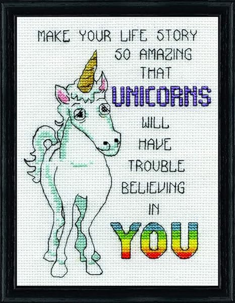 Design Works Crafts Counted Cross Stitch Kit, Unicorns