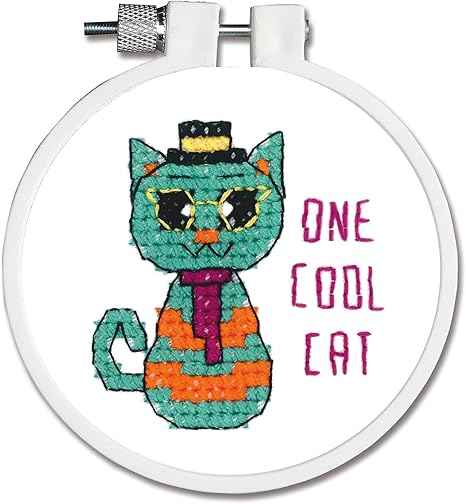 Janlynn 021-1819 Kid One Cool Cat Stamped Cross Stitch Kit, 3