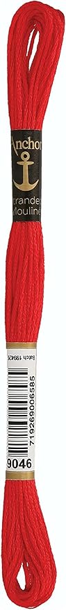 Anchor Maia Anchor Six Strand Embroidery Floss 8.75 Yards-Christmas Red 12 per Box