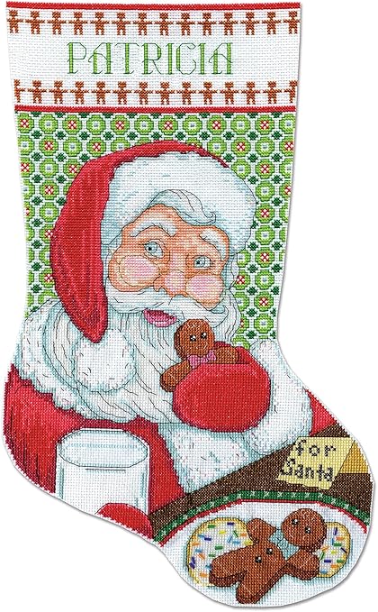 Design Works Crafts Cross Stitch Stocking Kit, Cookies for Santa (14 Count)