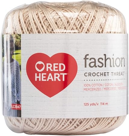 Anchor Red Heart Fashion Crochet Thread 3-Natural, Size 20