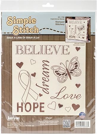 Inspirational Words Stamped Cross Stitch