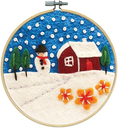 Design Works Crafts, Snowman Scene Felt Applique Kit