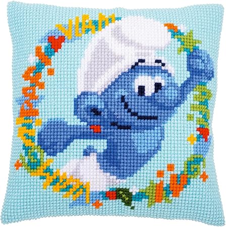 VERVACO (3PL) NEEDLEPOINT KIT SMRF, The Smurfs Hefty