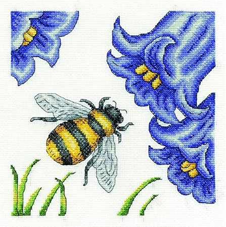 DMC BK1539 Bee and Bluebells Counted Cross Stitch Kit-8