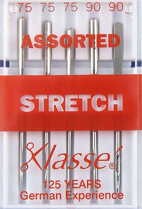 Klasse Stretch Machine Needle in Assorted Sizes 11/75 & 14/90, Varies