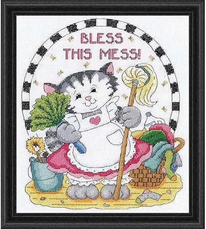 Design Works Crafts Inc. Bless This Mess Counted Cross Stitch Kit, Multi