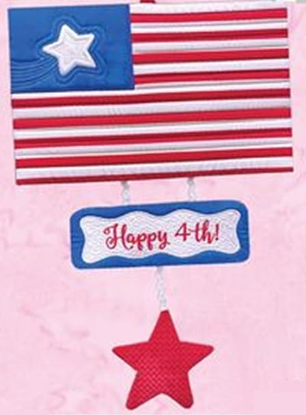 Pickle Pie Designs Fabulous 4th Whimsical Wall Hanging ITH ME Pattern, Pink