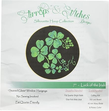 Stirrups & Stitches Designs Luck of The Irish 7in Hoop Kit Pattern, Multi