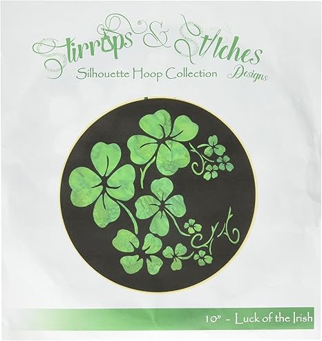 Stirrups & Stitches Designs Luck of The Irish 10in Hoop Kit Pattern, Multi