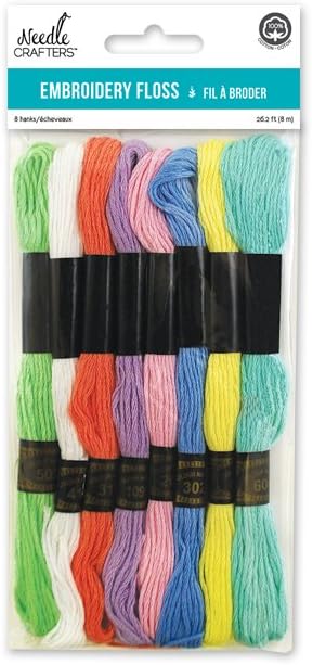 Needlecrafters NC162C Cotton Embroidery Floss, 8m, Pastel