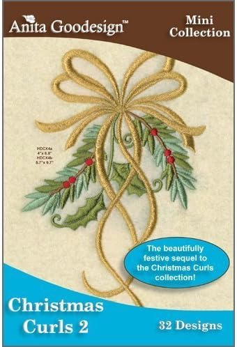 ~ Christmas Curls 2 ~ Embroidery Designs by Anita Goodesign