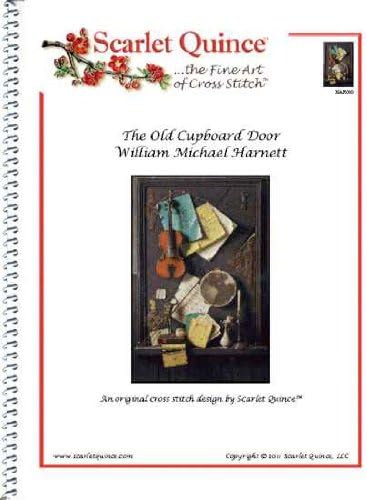 Scarlet Quince HAR005 The Old Cupboard Door by William Michael Harnett Counted Cross Stitch Chart, Regular Size Symbols