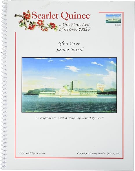 Scarlet Quince BAR001 Glen Cove by James Bard Counted Cross Stitch Chart, Regular Size Symbols