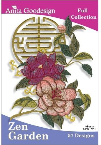 Anita Goodesign Embroidery Designs Cd ZEN Garden